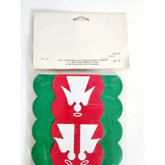 Vintage 1983 Christmas Angels Card Holder Cardboard Holds 30 Cards NIP 4… - Picture 5 of 5